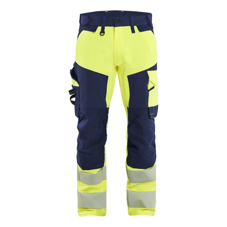 Blaklader BLAKLADER 11241648 Hi Vis Trousers 4 Way Stretch Hi Vis Reflective Work Trousers Men - double weave - 112416483389