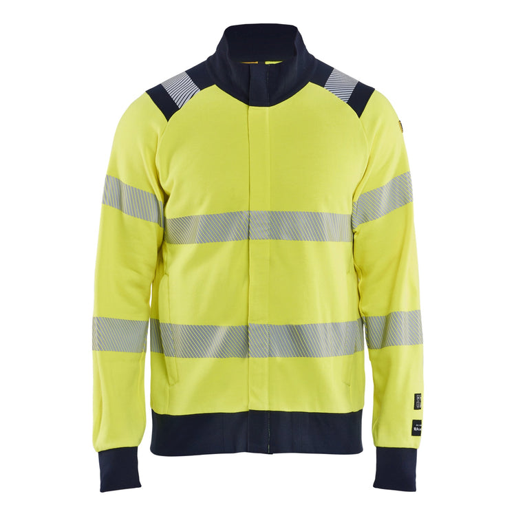 Blaklader BLAKLADER 34611762 MULTINORM Hi Vis Reflective Full Zip Work Sweatshirt MEN - Flame Retardant - 346117623389
