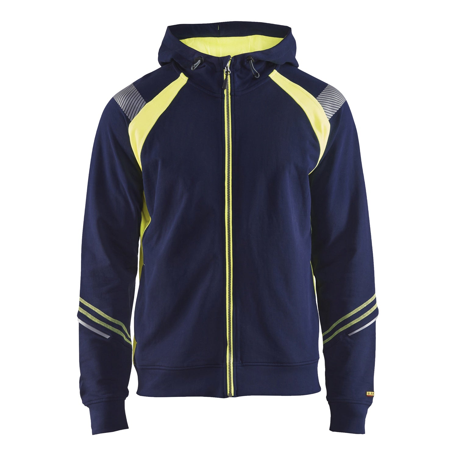 Blaklader BLAKLADER 34331158 Hoodie with Full Zip Hi Vis Reflective Hoodie Work Sweatshirt MEN - 100% Cotton - 343311588933