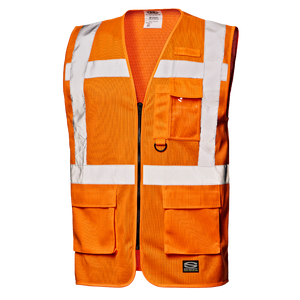 Sir Safety SIR SAFETY ATLAS Hi Vis Reflective Work Waistcoat MEN - EN ISO 20471 Class 2 - MC3550H1