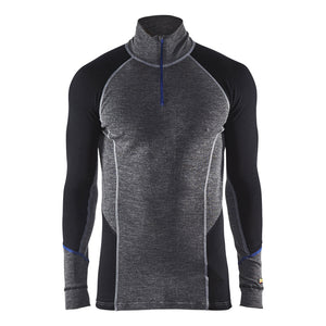 Blaklader 48991732 Underwear zip neck top WARM 100% merino - 489917329699