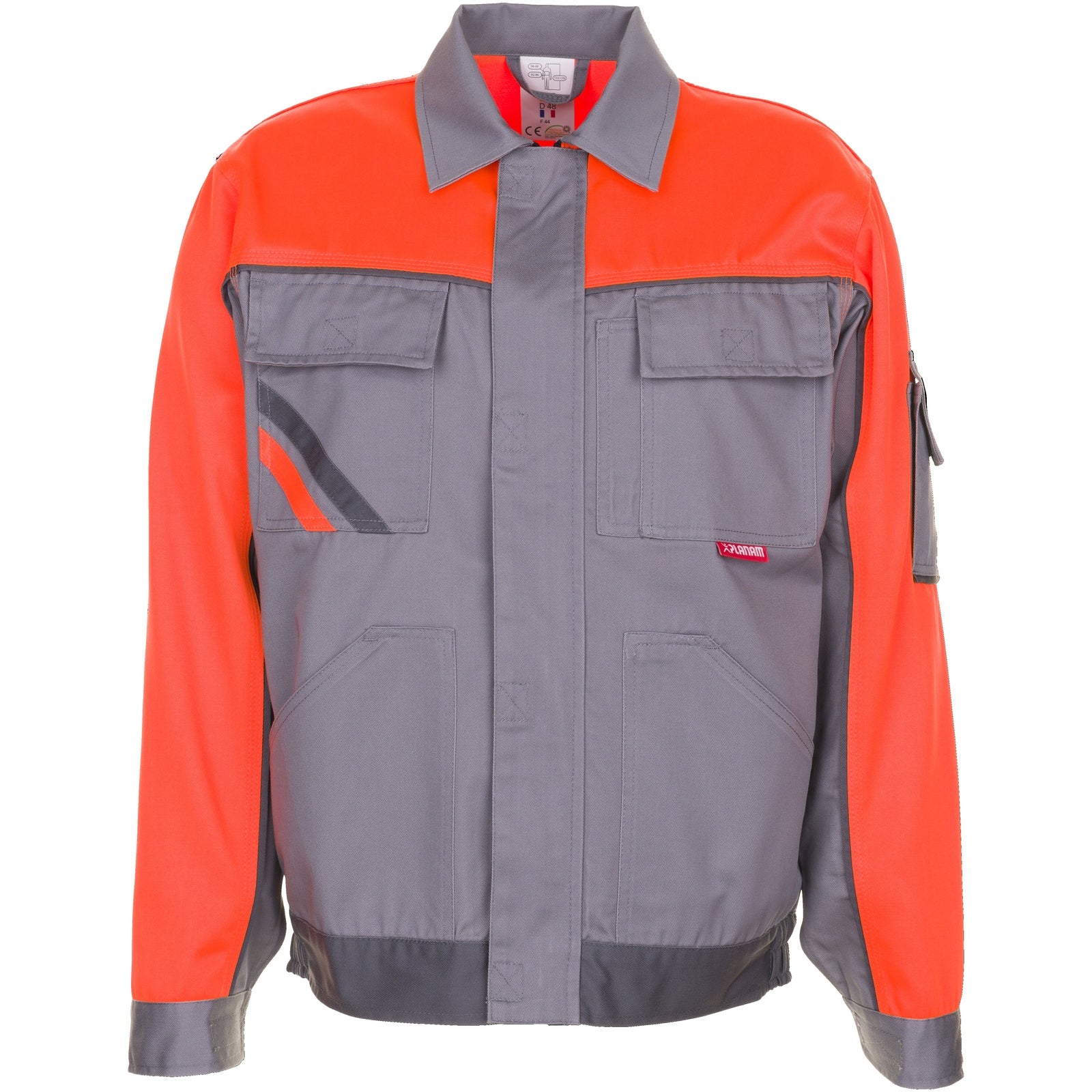 Planam Visline V1 Waisted Jacket zinc/orange/slate - Main