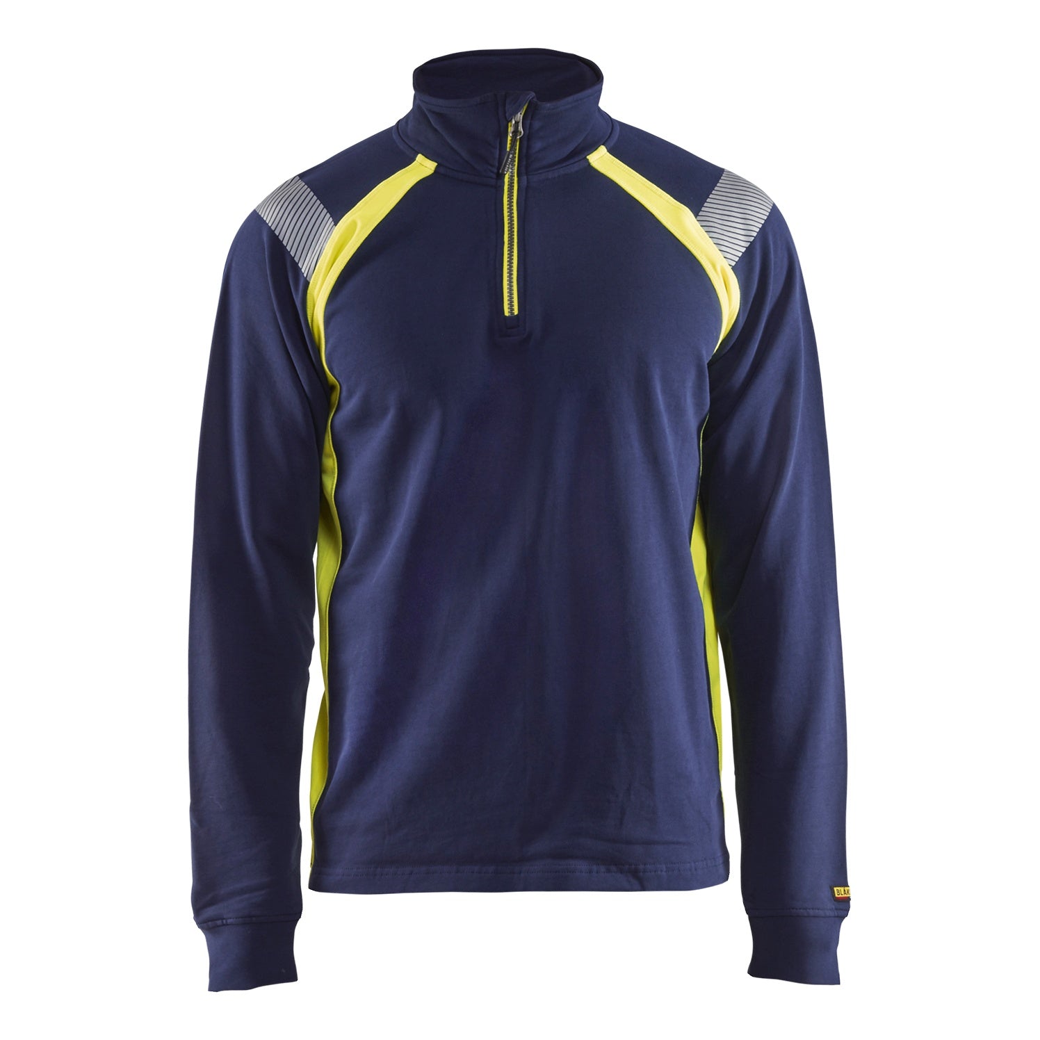 Blaklader BLAKLADER 34321158 Hi Vis Reflective Half-zip Work Sweatshirt MEN - 100% Cotton - 343211588933