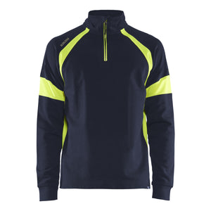 Blaklader BLAKLADER 35501158 Hi Vis Reflective Half-zip Work Sweatshirt MEN - 100% Cotton - 355011588933