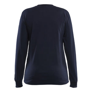 Blaklader BLAKLADER 34671737 Women’' Flame Resistant T Shirt Long Sleeve Long Sleeve Work T-Shirt WOMEN - Flame Resistant - 346717378900_2