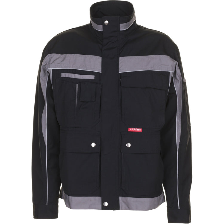 Planam Plaline Waisted Jacket black/zinc - Main