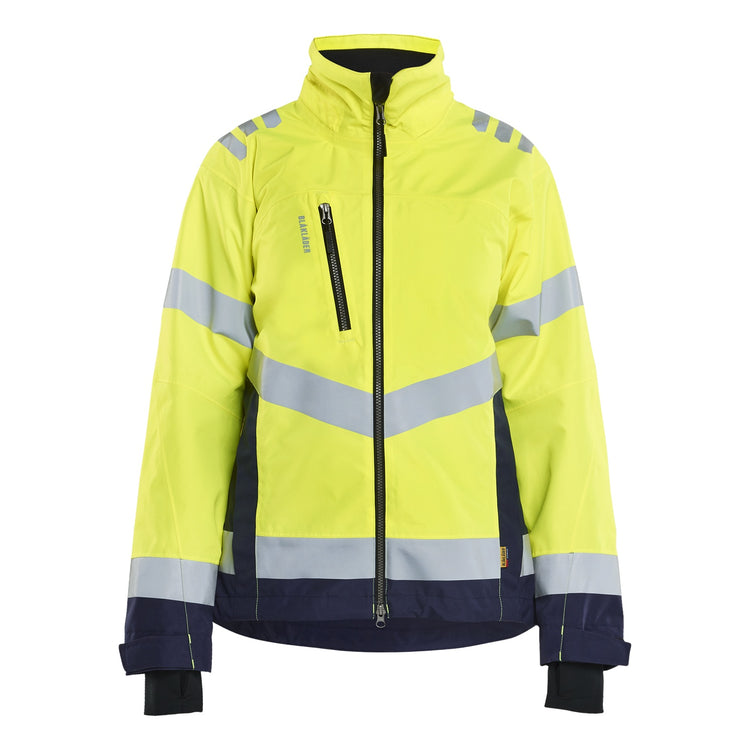 Blaklader BLAKLADER 47611977 Women's Hi Vis Shell Jacket Hi Vis Reflective Shell Work Jacket WOMEN - Waterproof - 476119773389