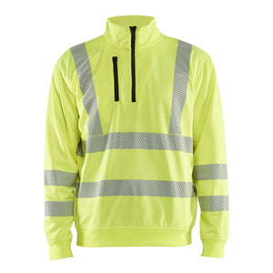 Blaklader BLAKLADER 35642538 Hi Vis Reflective Half-zip Work Sweatshirt MEN - Breathable - 356425383300