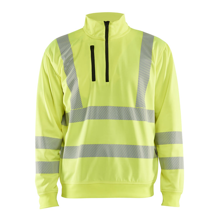 Blaklader BLAKLADER 35642538 Hi Vis Reflective Half-zip Work Sweatshirt MEN - Breathable - 356425383300