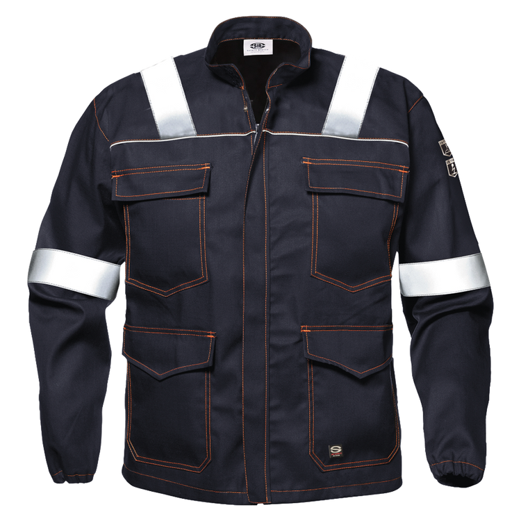 Sir Safety SIR SAFETY POLYTECH WITH BANDS Hi Vis Reflective Work Jacket MEN Safety Jacket - Flame Resistant - MC5764Q5