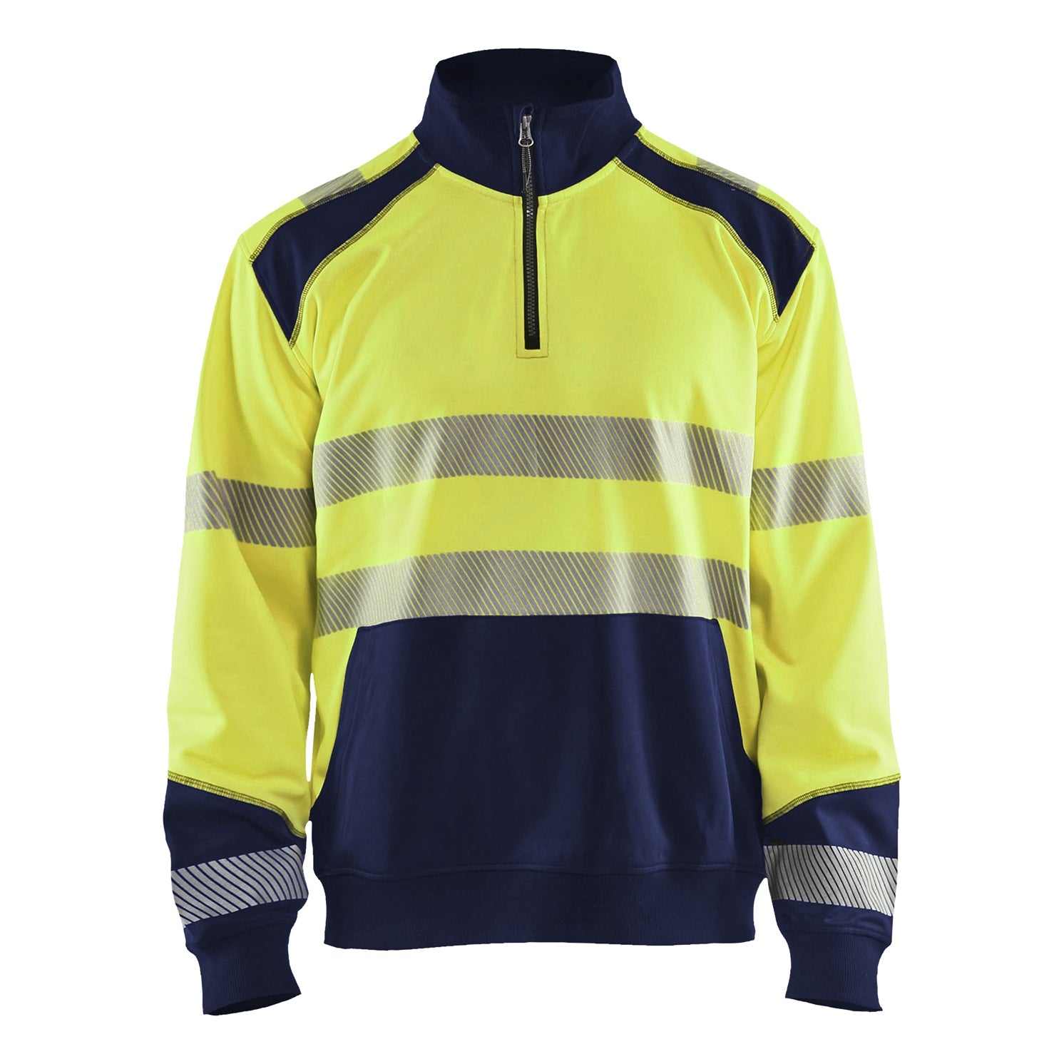 Blaklader BLAKLADER 35562528 Hi Vis Reflective Half-zip Work Sweatshirt MEN - Brushed Interior - 355625283389