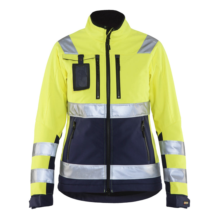 Blaklader BLAKLADER 49022517 Women's Hi Vis Softshell Jacket Softshell Work Jacket WOMEN - Waterproof - 490225173389