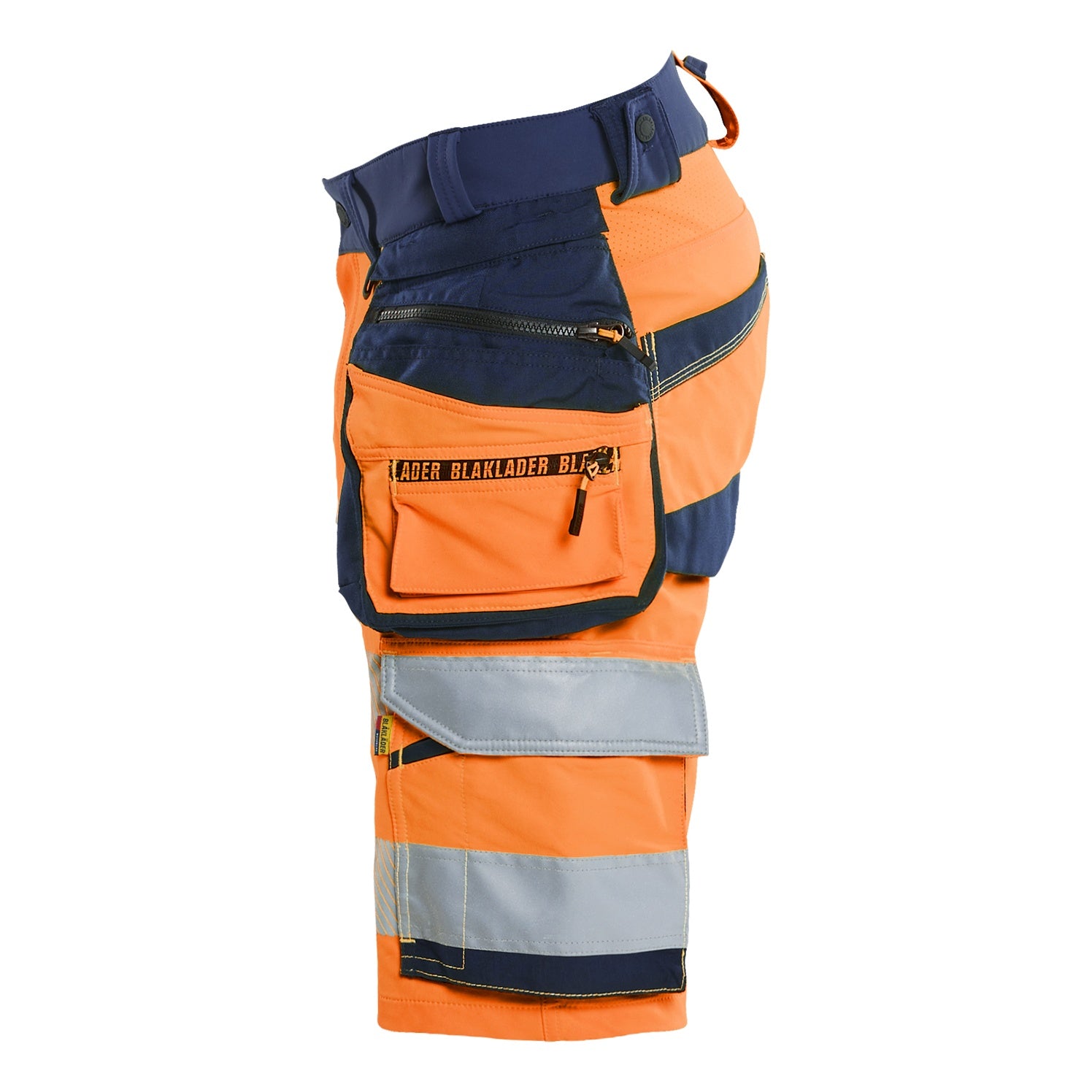 Blaklader BLAKLADER 11201648 Hi Vis shorts 4 way stretch Hi Vis Reflective Work Shorts Men - double weave - 112016485389_CL