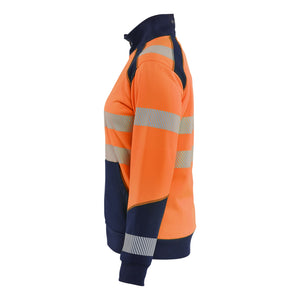 Blaklader BLAKLADER 35082528 Hi Vis Reflective Half-zip Work Sweatshirt WOMEN - Brushed Inside - 350825285389_CL