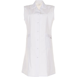 Planam Ladies Coat sleeveless pure white - Model view 1
