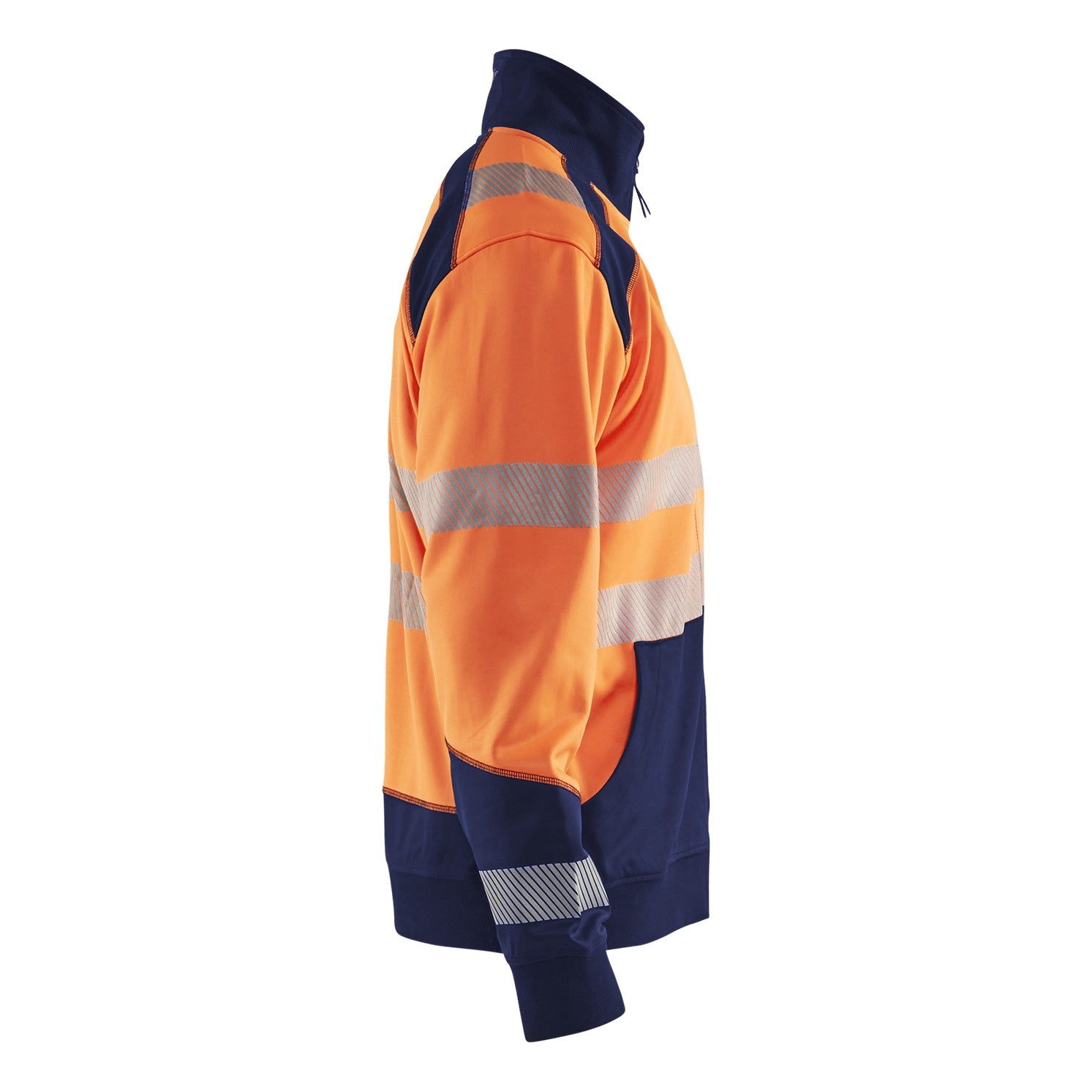 Blaklader BLAKLADER 35562528 Hi Vis Reflective Half-zip Work Sweatshirt MEN - Brushed Interior - 355625285389_CR