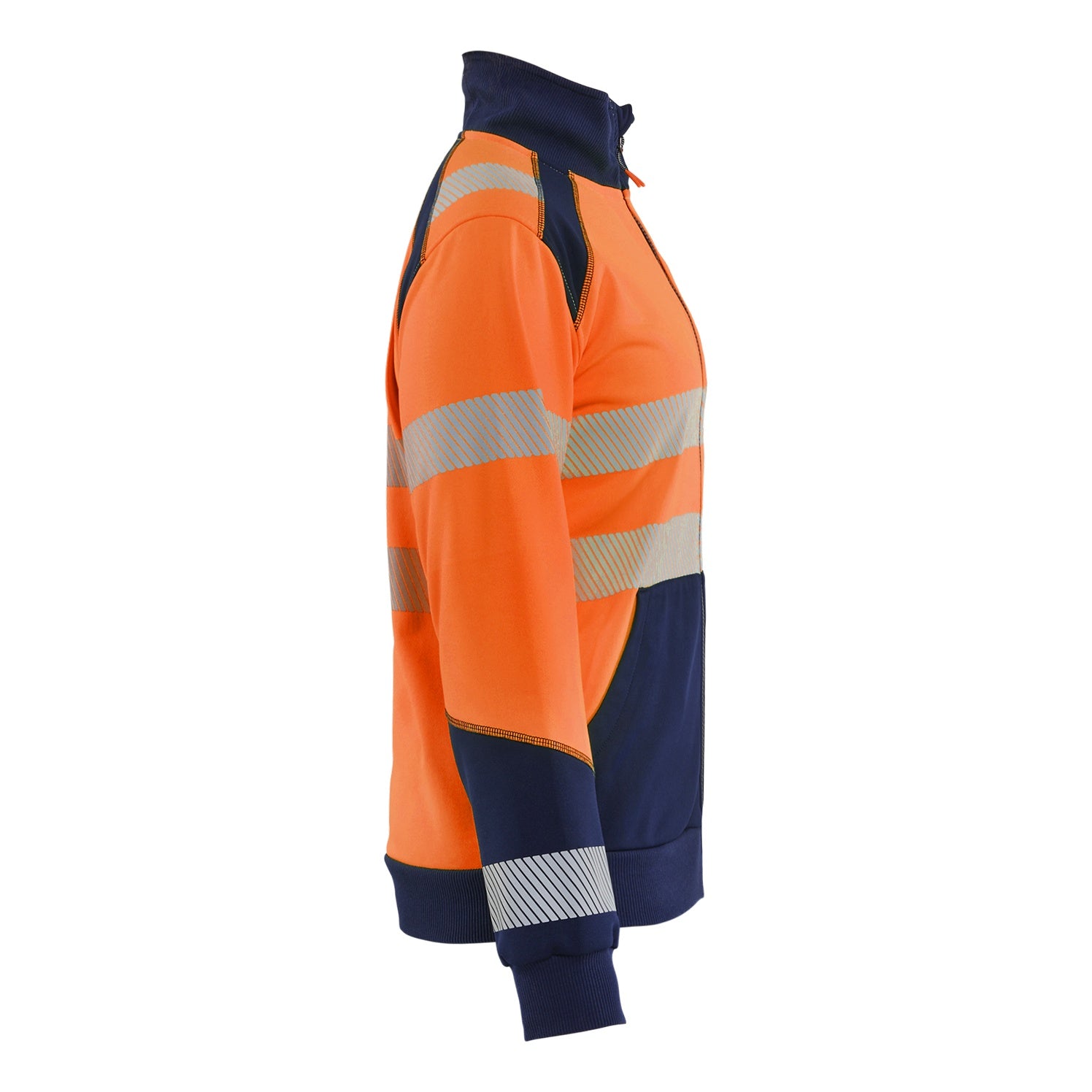 Blaklader BLAKLADER 35082528 Hi Vis Reflective Half-zip Work Sweatshirt WOMEN - Brushed Inside - 350825285389_CR