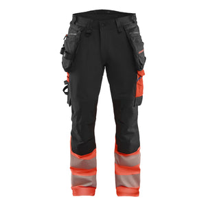 Blaklader BLAKLADER 11251648 Hi Vis Trousers 4 Way Stretch Hi Vis Reflective Work Trousers Men - Double Weave - 112516489955