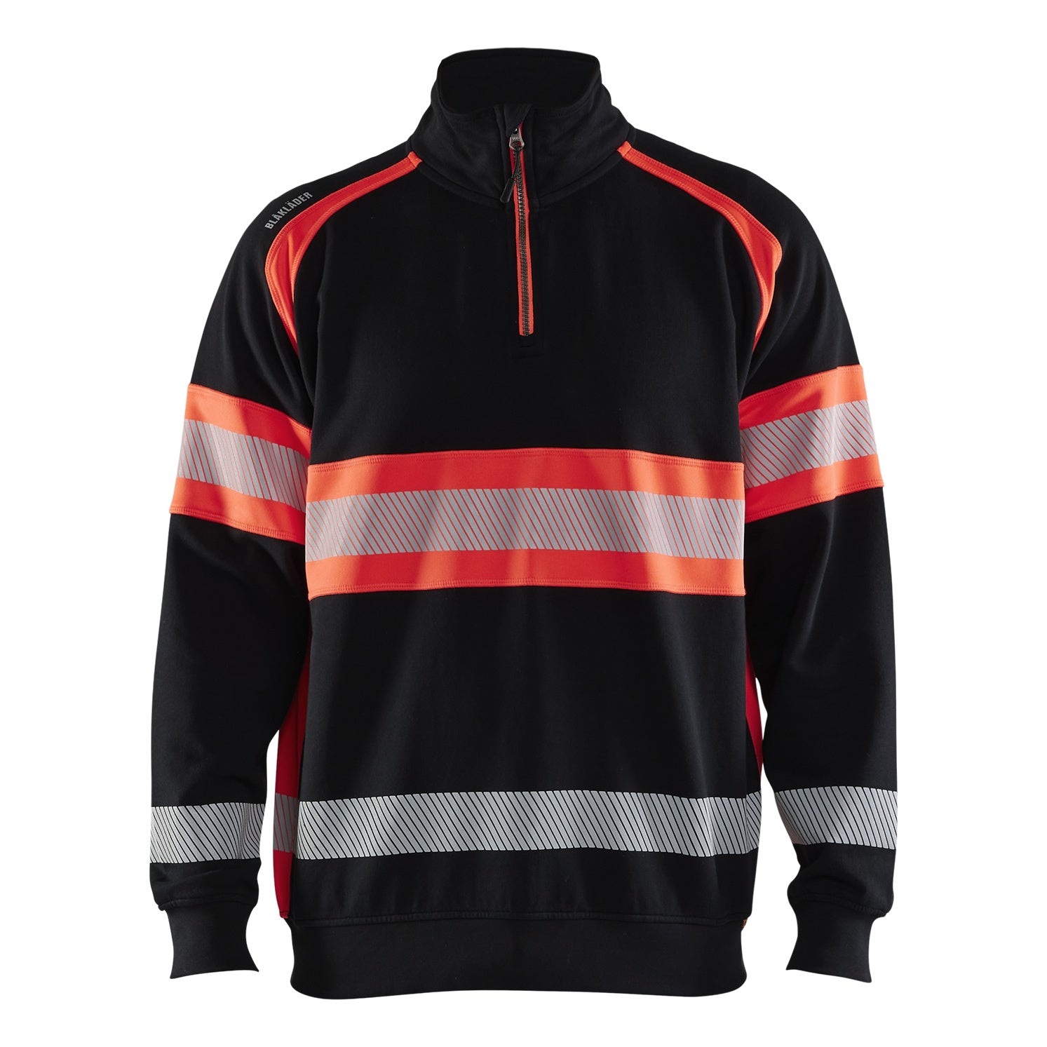 Blaklader BLAKLADER 35531158 Hi Vis Sweater Hi Vis Reflective Half-zip Work Sweatshirt MEN - 100% Cotton - 355311589955