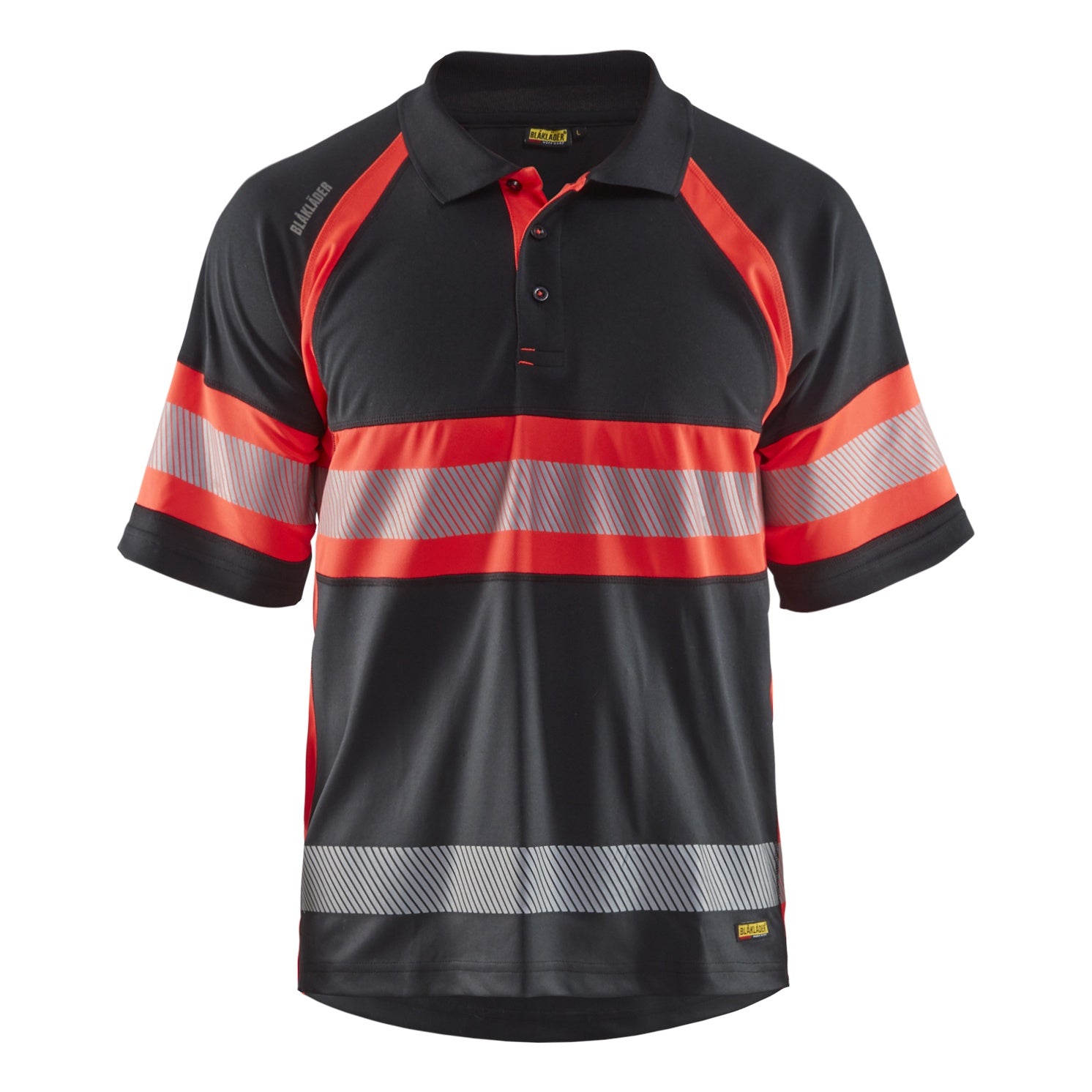 Blaklader BLAKLADER 33381051 Hi Vis Polo Shirt with UV protection Hi Vis Reflective Short Sleeve Work Polo MEN - 100% Polyester - 333810519955
