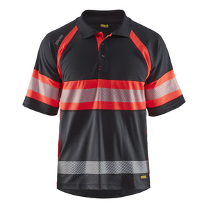 Blaklader BLAKLADER 33381051 Hi Vis Polo Shirt with UV protection Hi Vis Reflective Short Sleeve Work Polo MEN - 100% Polyester - 333810519955