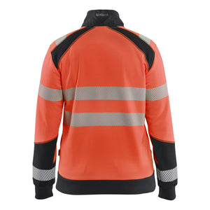 Blaklader BLAKLADER 35082528 Hi Vis Reflective Half-zip Work Sweatshirt WOMEN - Brushed Inside - 350825285599_2