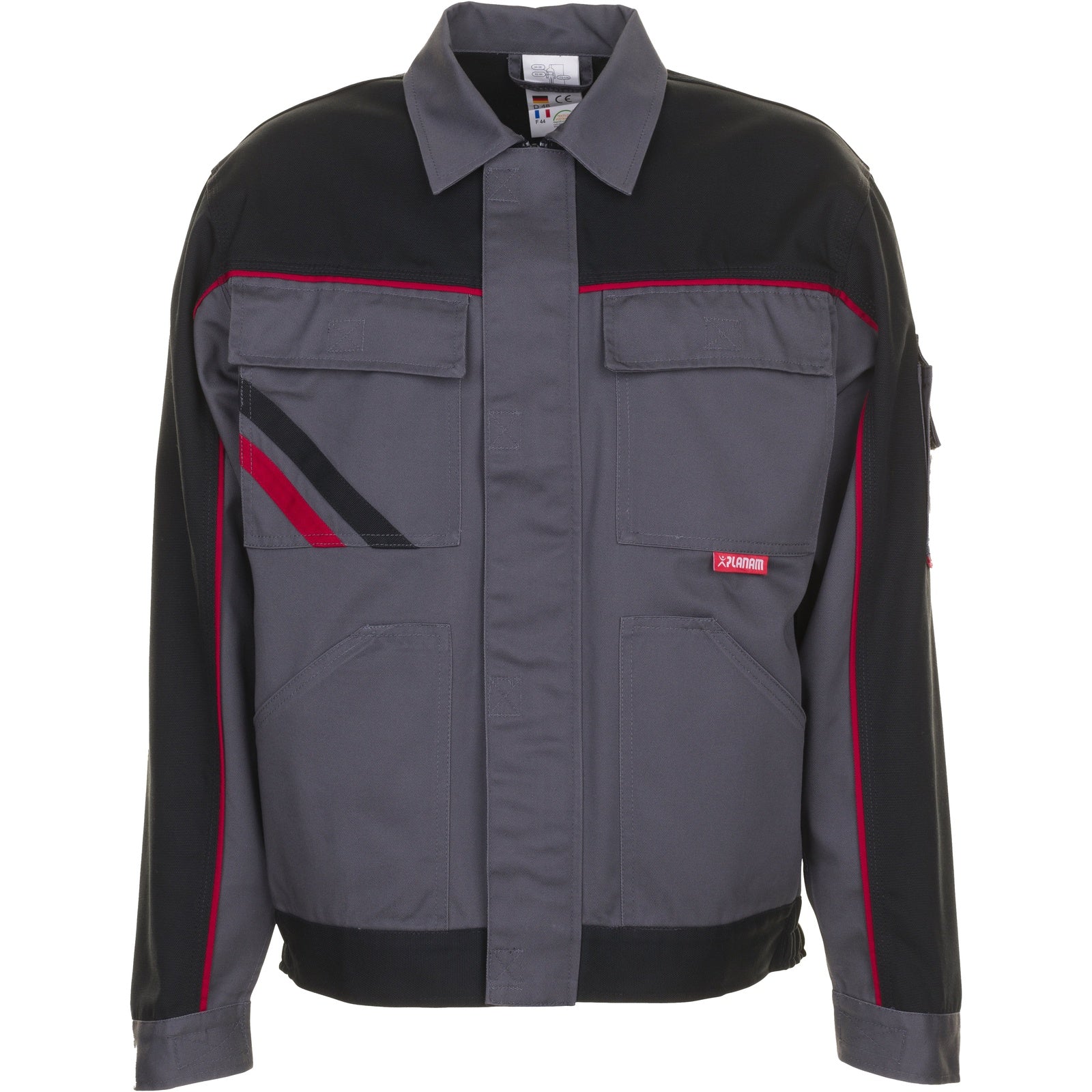 Planam Highline Waisted Jacket slate/black/red - Model view 1