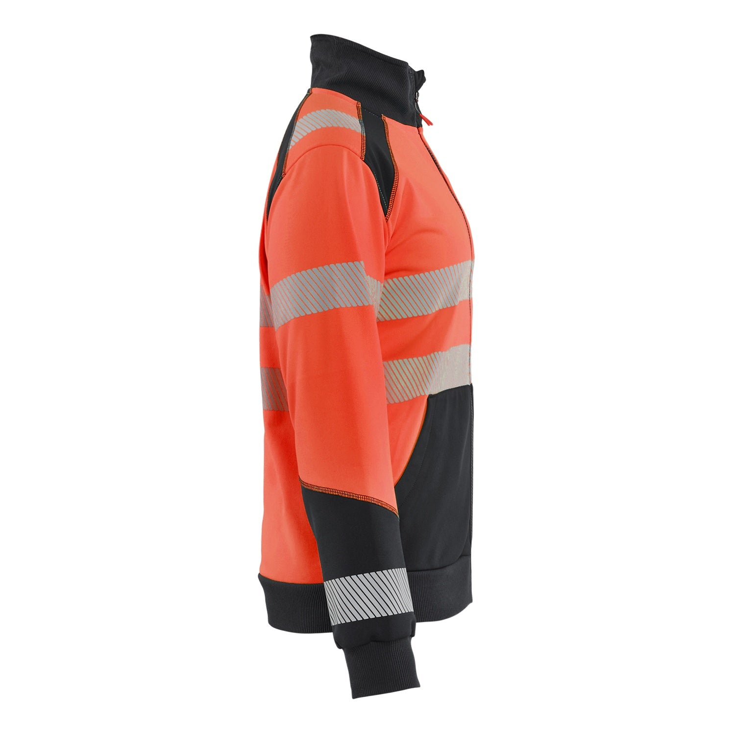 Blaklader BLAKLADER 35082528 Hi Vis Reflective Half-zip Work Sweatshirt WOMEN - Brushed Inside - 350825285599_CR