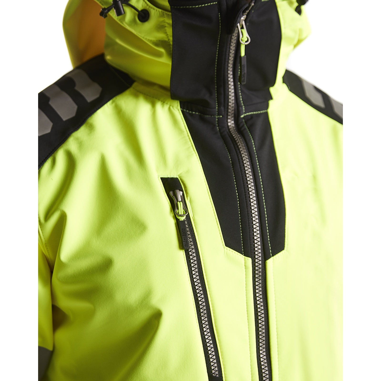 Blaklader BLAKLADER 44912513 Hi Vis Softshell jacket Hi Vis Reflective Softshell Work Jacket MEN - Waterproof - 449125133399_FUNC2