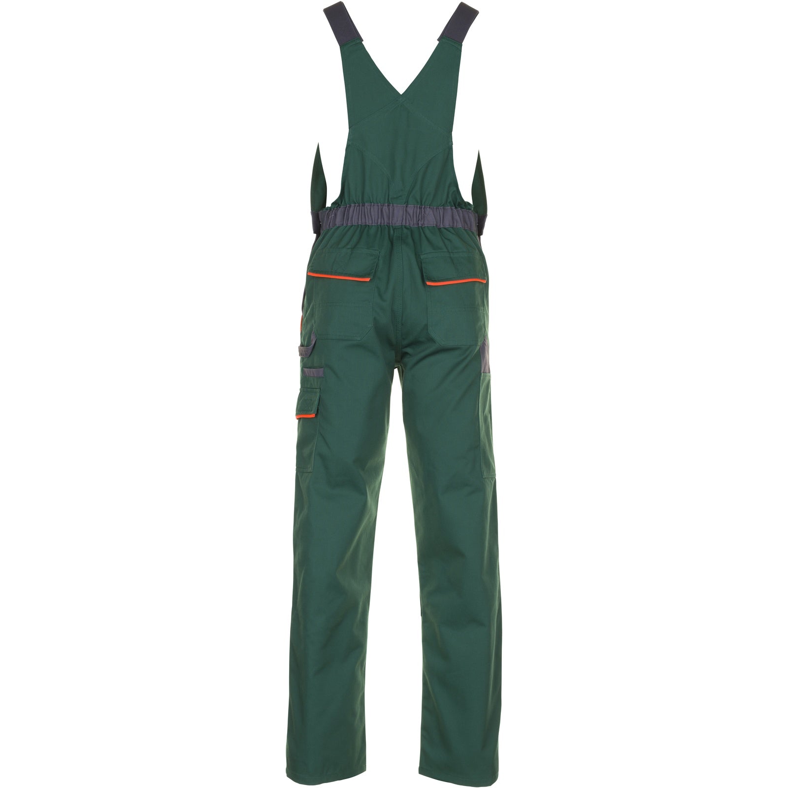 Planam Visline Dungarees green/orange/slate - Model view 2