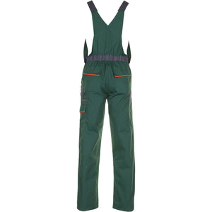 Planam Visline Dungarees green/orange/slate - Model view 2