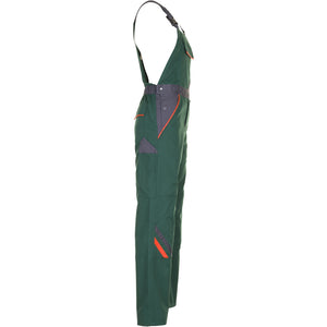 Planam Visline Dungarees green/orange/slate - Model view 3