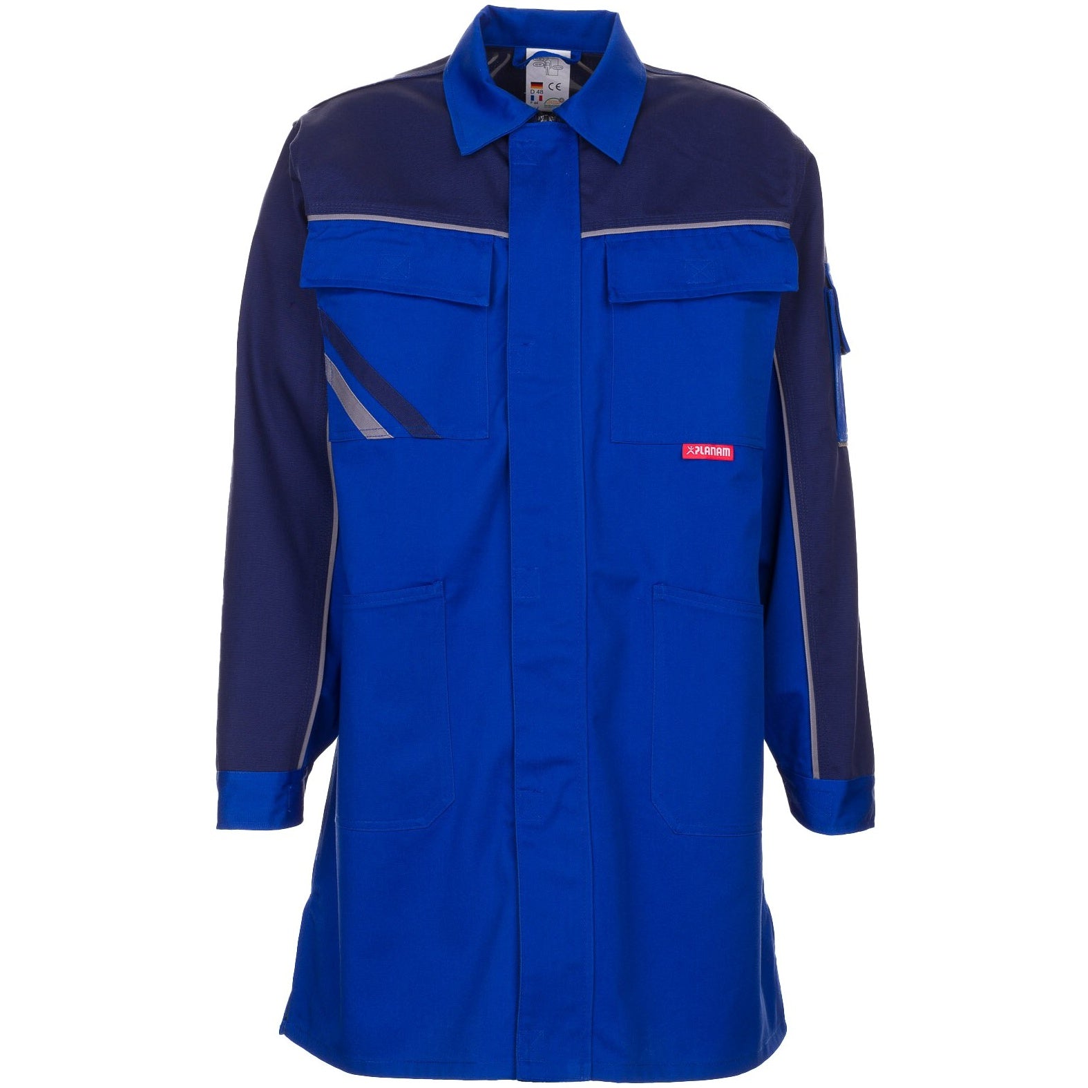 Planam Highline Men´s Coat royal blue/navy/zinc - Model view 1