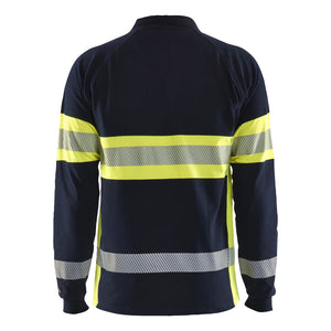 Blaklader BLAKLADER 34381741 Multinorm Long sleeved Polo Hi Vis Reflective Long Sleeve Work Polo MEN - Flame Retardant - 343817418933_2