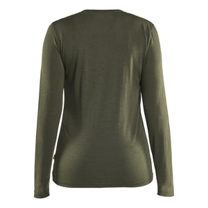 Blaklader BLAKLADER 35391743 Women's Long Sleeved Merino Wool T Shirt Long Sleeve Work T-Shirt WOMEN - 85% Merino Wool - 353917434209_2