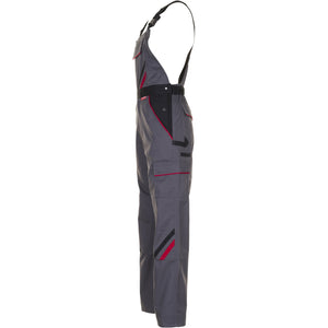 Planam Highline Dungarees slate/black/red - Model view 4