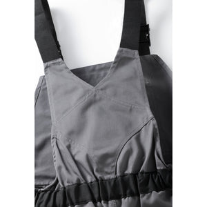 Planam Highline Dungarees slate/black/red - Perfect fit thanks to the high back with braces