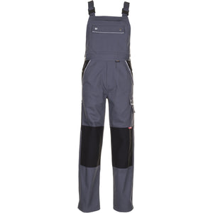 Planam Canvas 320 Dungarees grey/black - Main