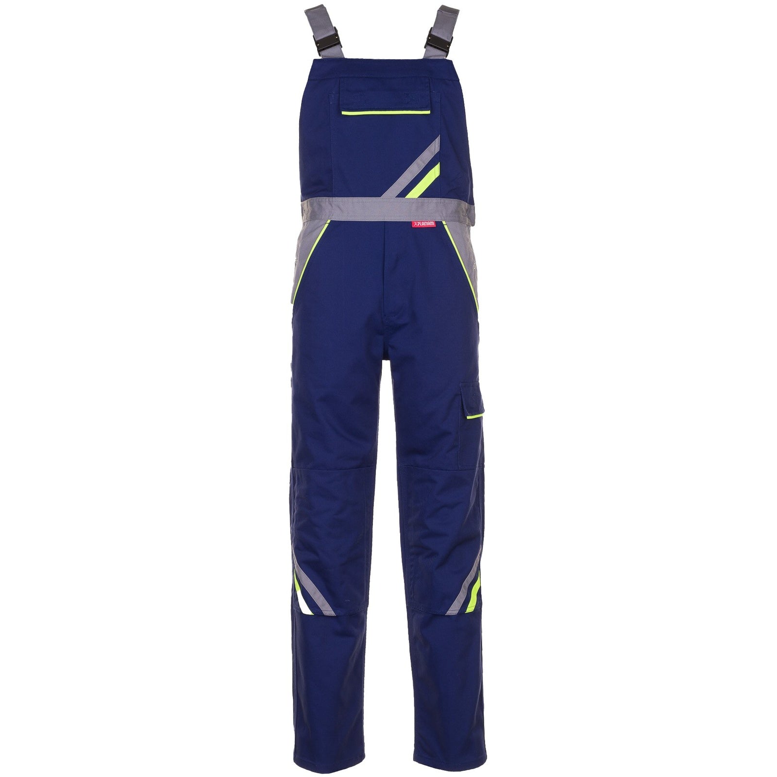 Planam Visline Dungarees marine/yellow/zinc - Main