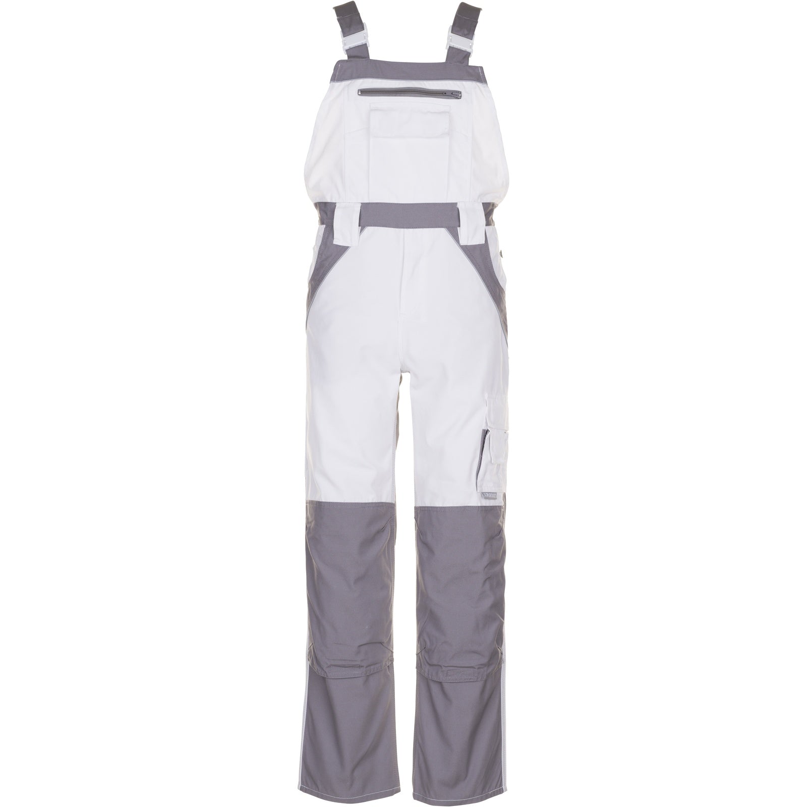 Planam Plaline Dungarees pure white/zinc - Main