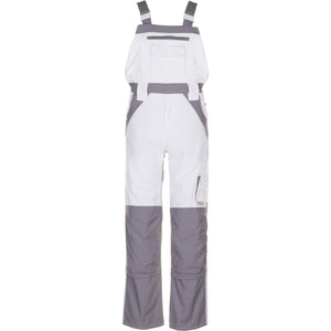Planam Plaline Dungarees pure white/zinc - Main