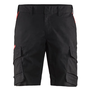Blaklader BLAKLADER 14461832 Industry shorts stretch Hi Vis Reflective Work Shorts Men - twill fabric - 144618329956