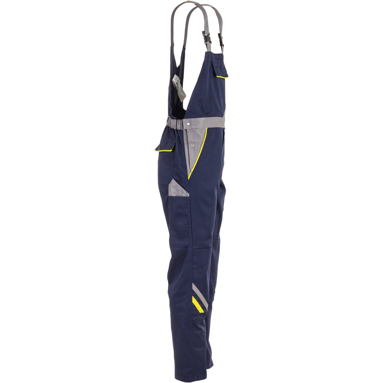 Planam Visline Dungarees marine/yellow/zinc - Model view 3