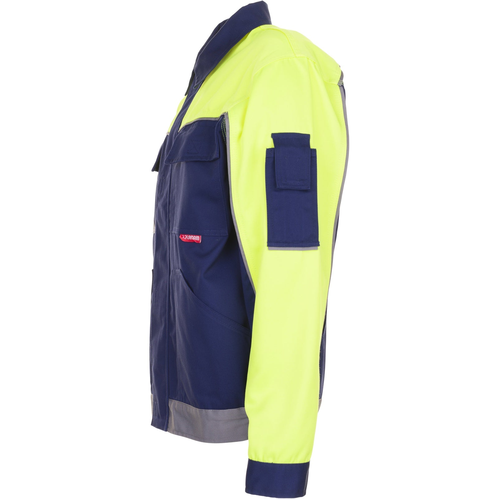 Planam Visline V1 Waisted Jacket marine/yellow/zinc - Model view 4