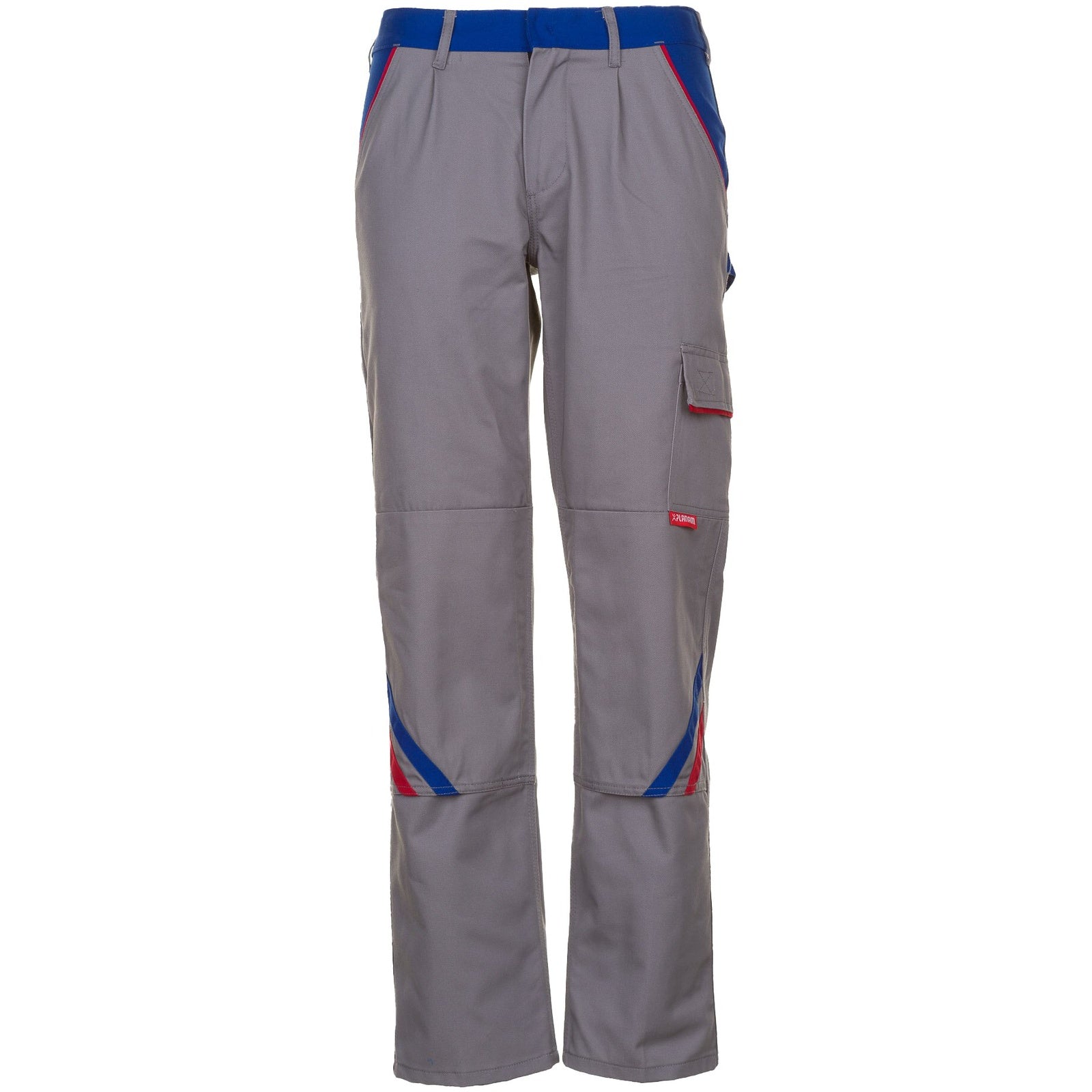 Planam Highline Trousers zinc/royal blue/red - Model view 1