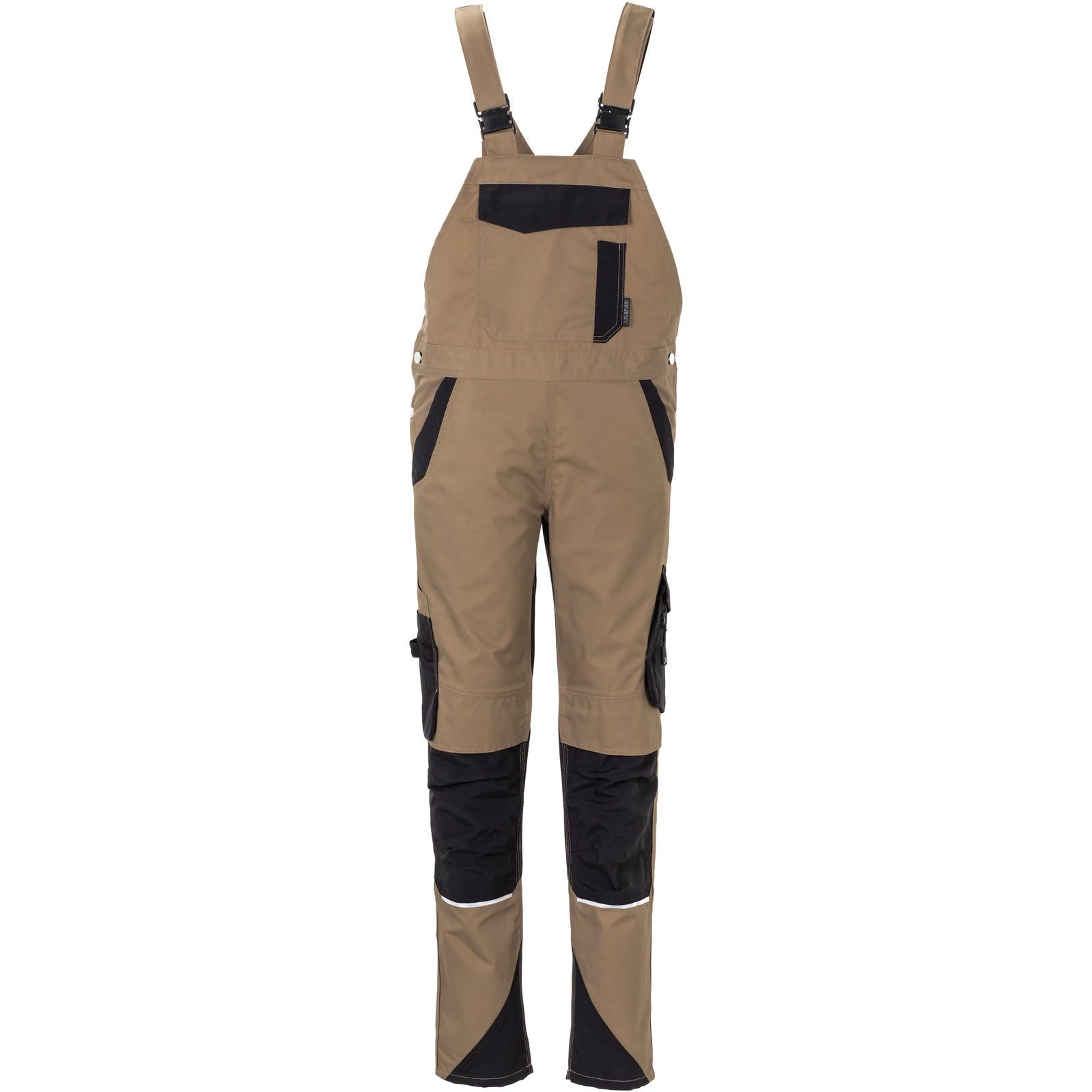 Planam Norit Women's dungarees sand/black - Model view 1