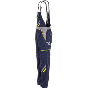 Planam Visline Dungarees marine/yellow/zinc - Model view 4