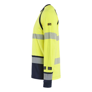 Blaklader BLAKLADER 34361737 Long sleeved T shirt Multinorm Hi Vis Reflective Long Sleeve Work T-Shirt MEN - Flame Retardant - 343617373389_CL