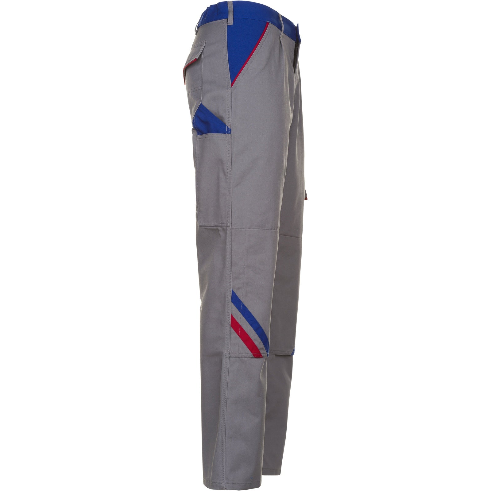 Planam Highline Trousers zinc/royal blue/red - Model view 3
