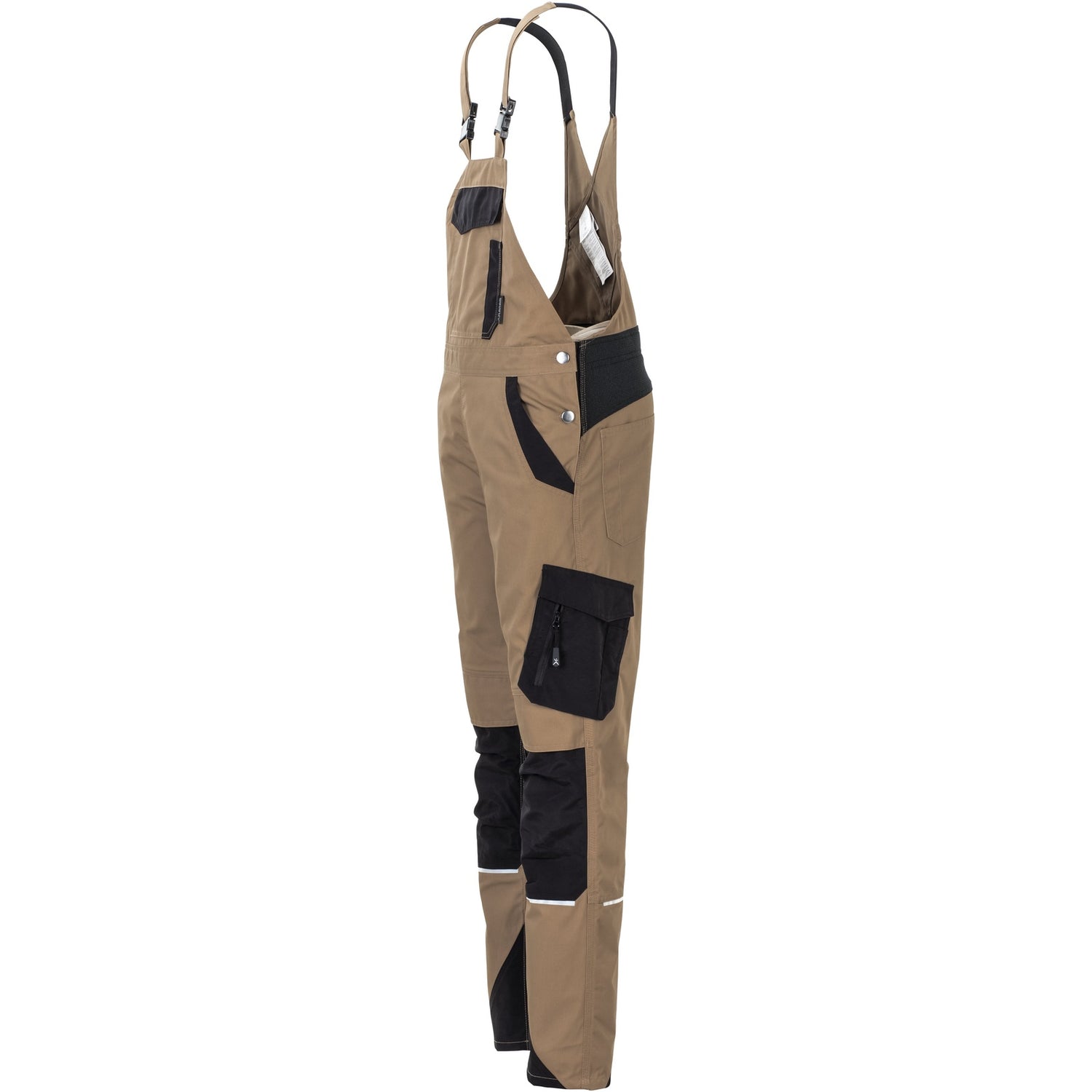 Planam Norit Women's dungarees sand/black - Model view 4